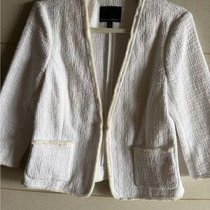 Banana Republic white Tweed Blazer